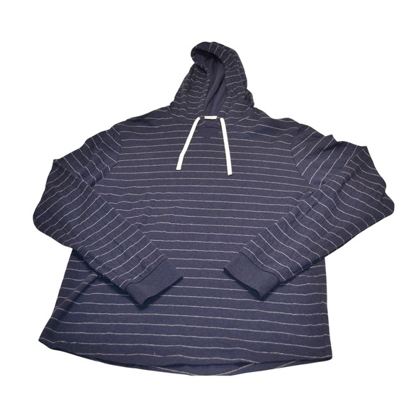 Marine Layer Striped Hooded Long Sleeve Pullover Lightweight Casual Loungewear - Picture 4 of 6